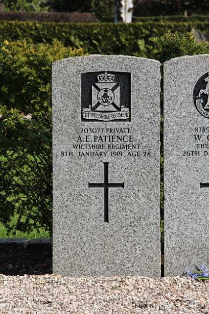 Vestre kirkegaard (6).JPG - Albert Edward Patience, Pte. 2 bn Wiltshire Regiment